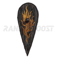 Flame Crest Wooden Shield-image